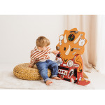 Manipulačná doska / Activity board Triceratops - červená 80 × 70 cm so stojanom
